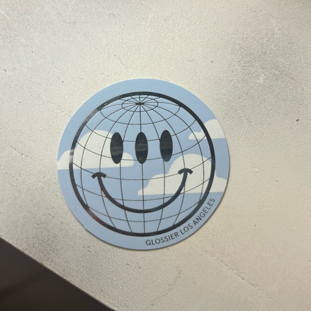 Glossier Los Angeles Store Exclusive globe sticker
